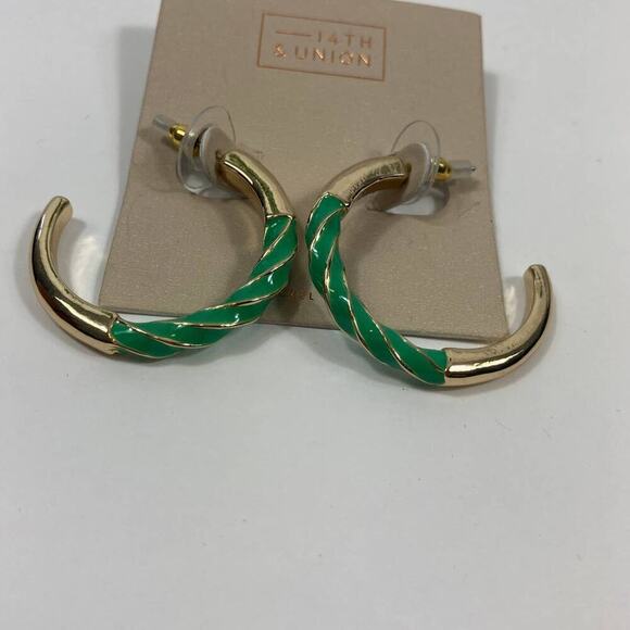 NWT 14th & Union hoop earrings - Picture 2 of 3
